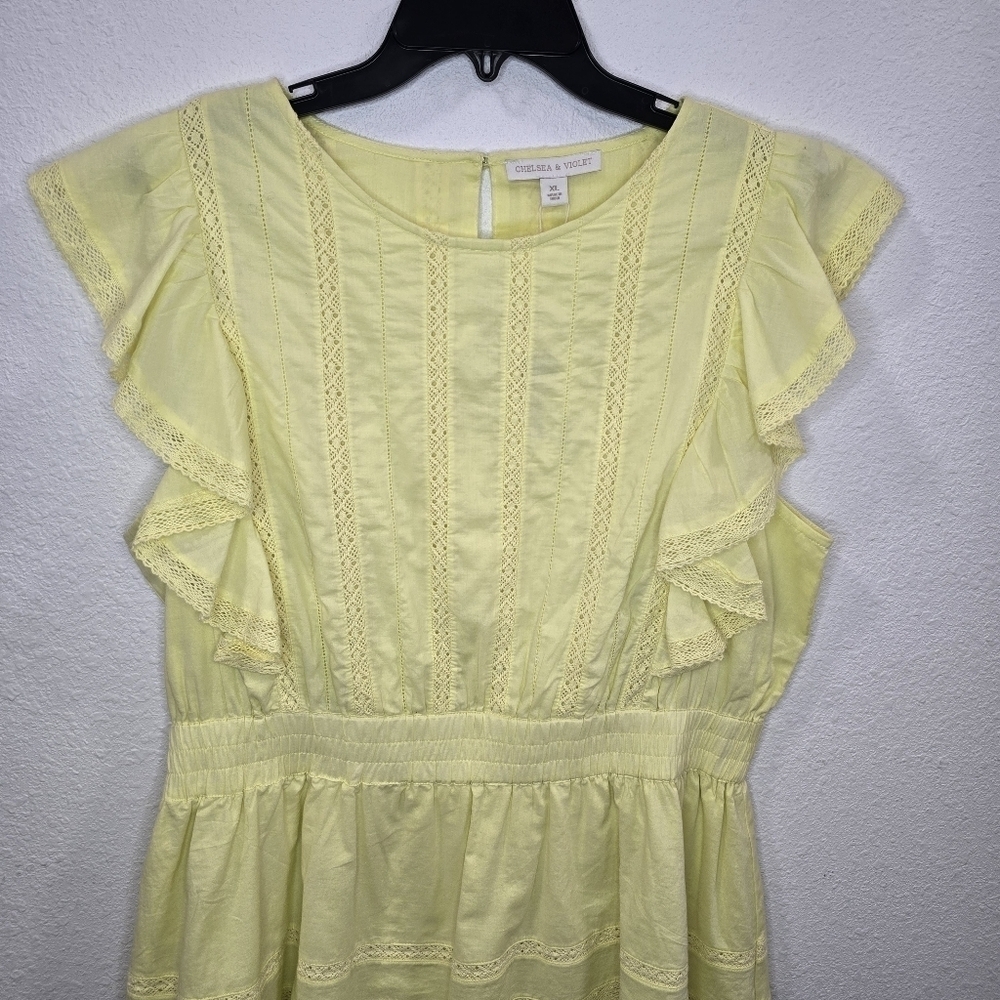 Chelsea & Violet Bekah 100% Cotton Lace Short Sleeve Resort Summer Dress Size XL - Picture 2 of 15